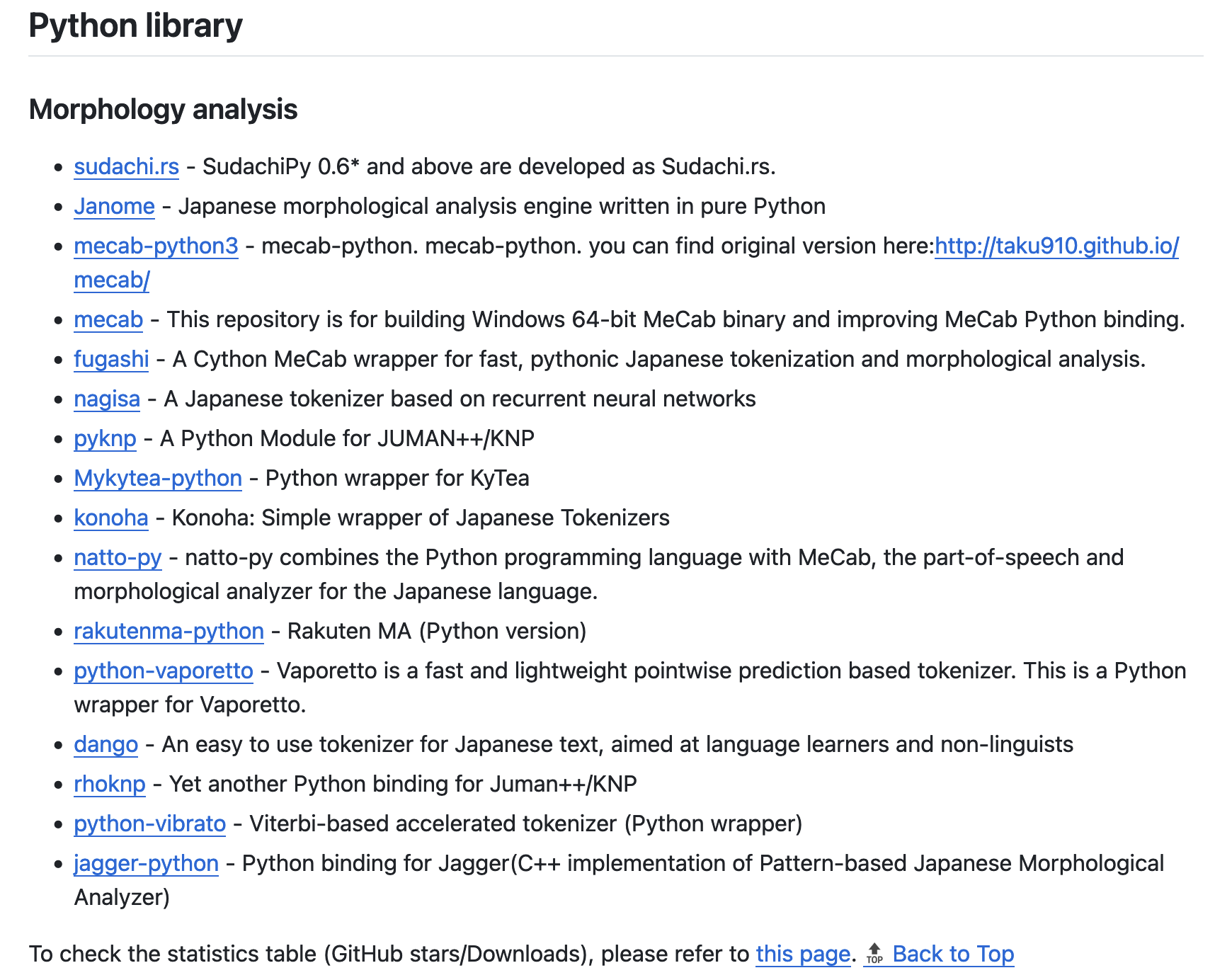 Japanese Morphological Analyzers